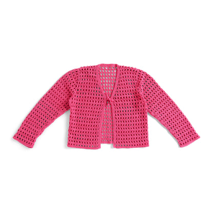 Bernat Crochet Mesh Cardigan Bernat Crochet Mesh Cardigan