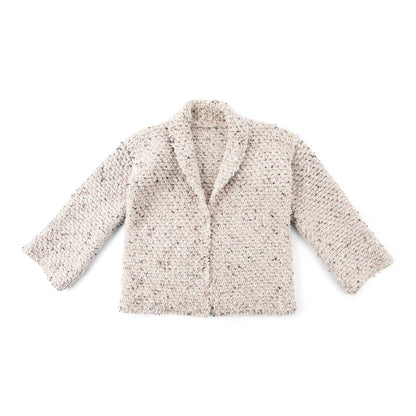 Bernat Building Blocks Crochet Cardigan Crochet Cardigan made in Bernat Forever Fleece Tweeds Yarn