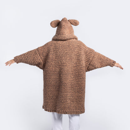 Bernat Big Bear Comfort Crochet Blanket Hoodie Crochet Blanket Hoodie made in Bernat Forever Fleece Yarn