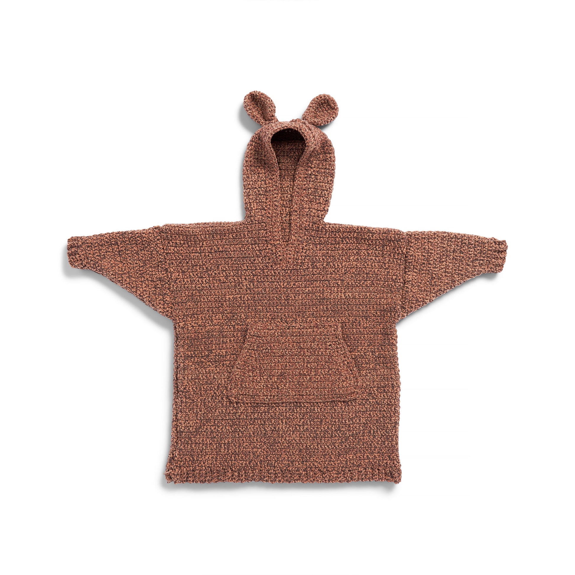Free Bernat Big Bear Comfort Crochet Blanket Hoodie Pattern