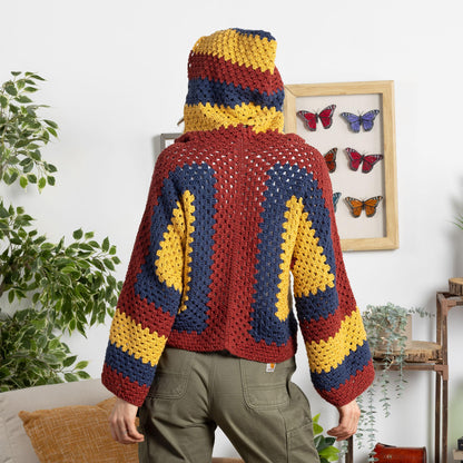 Bernat Crochet Hexi Hoodie Pullover Crochet Pullover made in Bernat Yarn