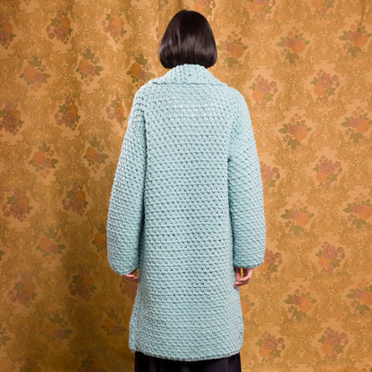 Bernat Crochet Moss-Stitch Car Coat Bernat Crochet Moss-Stitch Car Coat