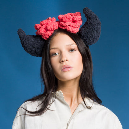 Bernat Crochet Floral Horn Headband Bernat Crochet Floral Horn Headband