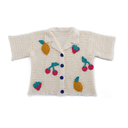 Bernat Crochet Fruit Bowl Camp Shirt Bernat Crochet Fruit Bowl Camp Shirt
