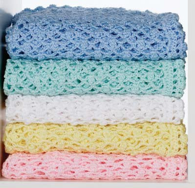Bernat Airy Crochet Baby Blanket All Variants