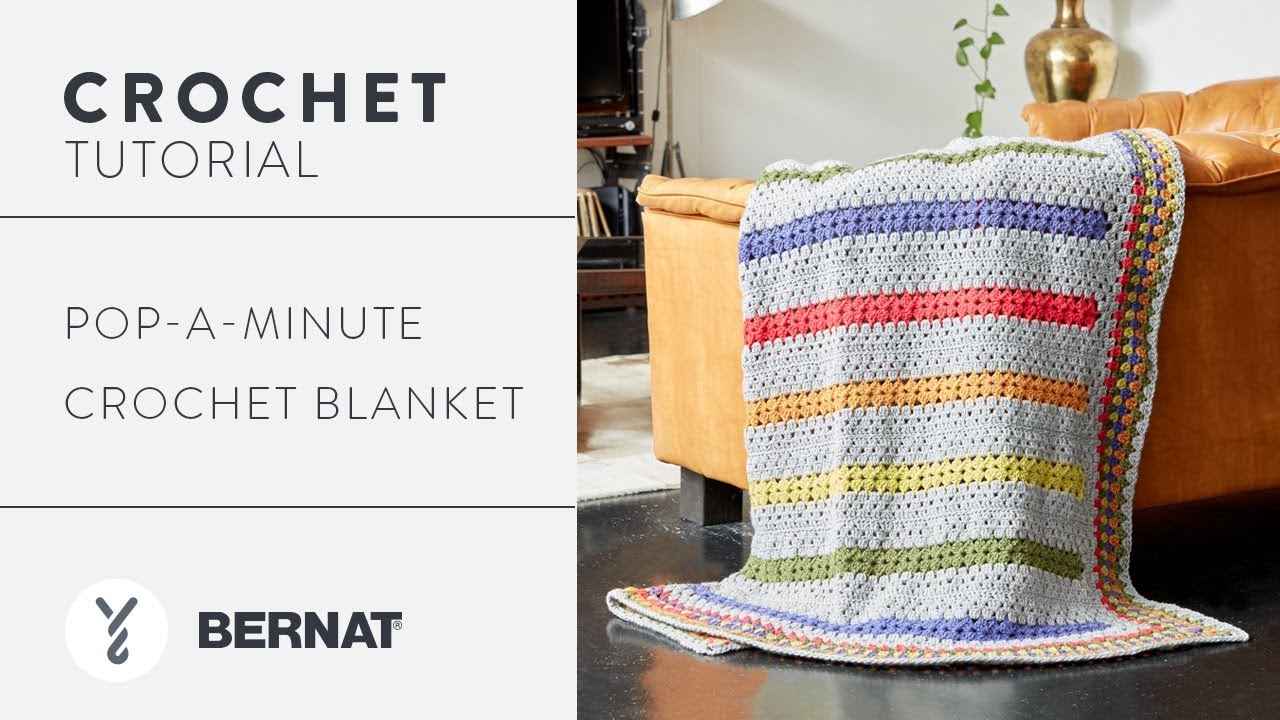 Bernat Pop-A-Minute Crochet Baby Blanket