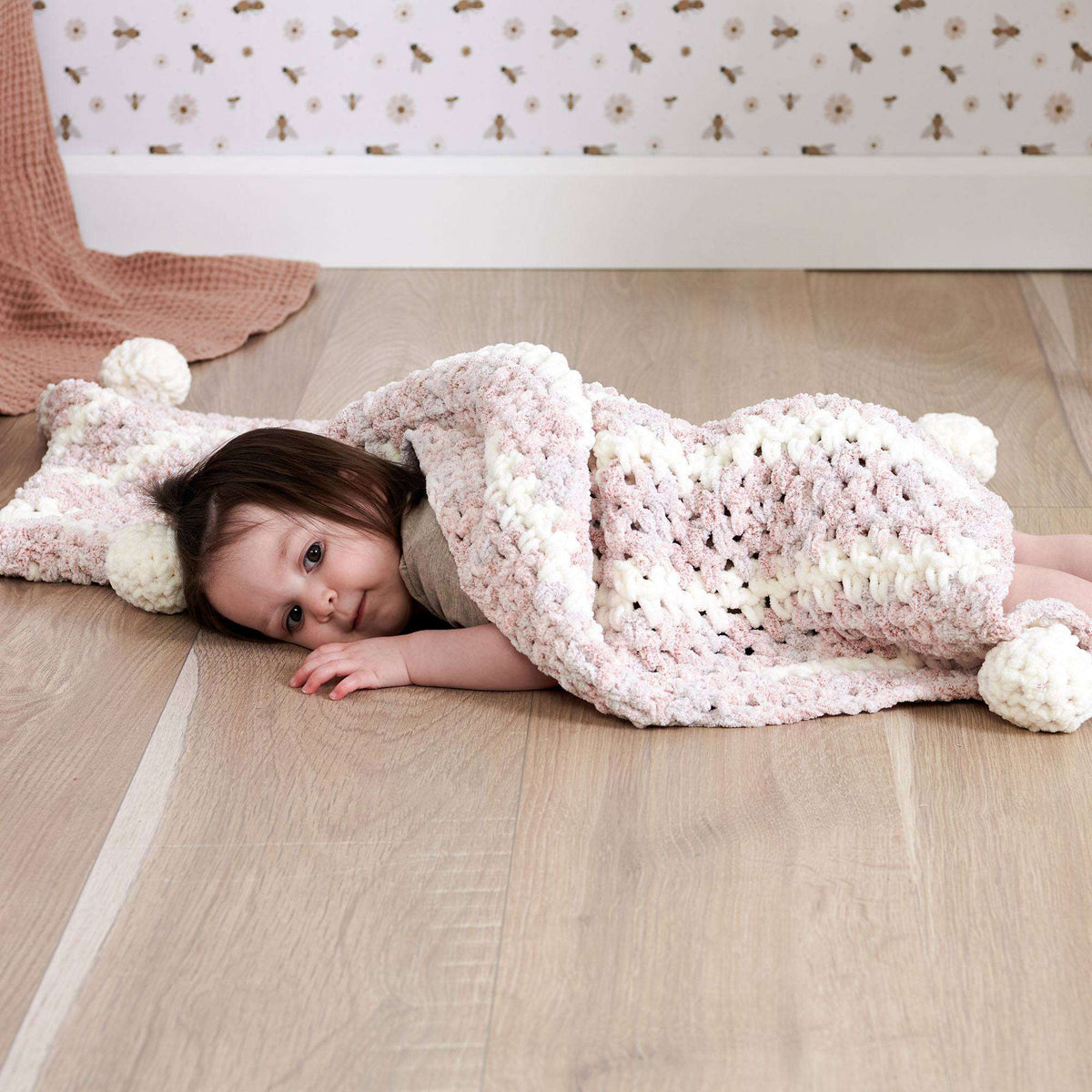 Crochet Blanket made in Bernat Baby Blanket Yarn