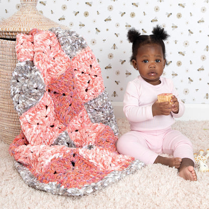 Bernat Crochet Gingham Blanket Crochet Blanket made in Bernat Baby Blanket Yarn