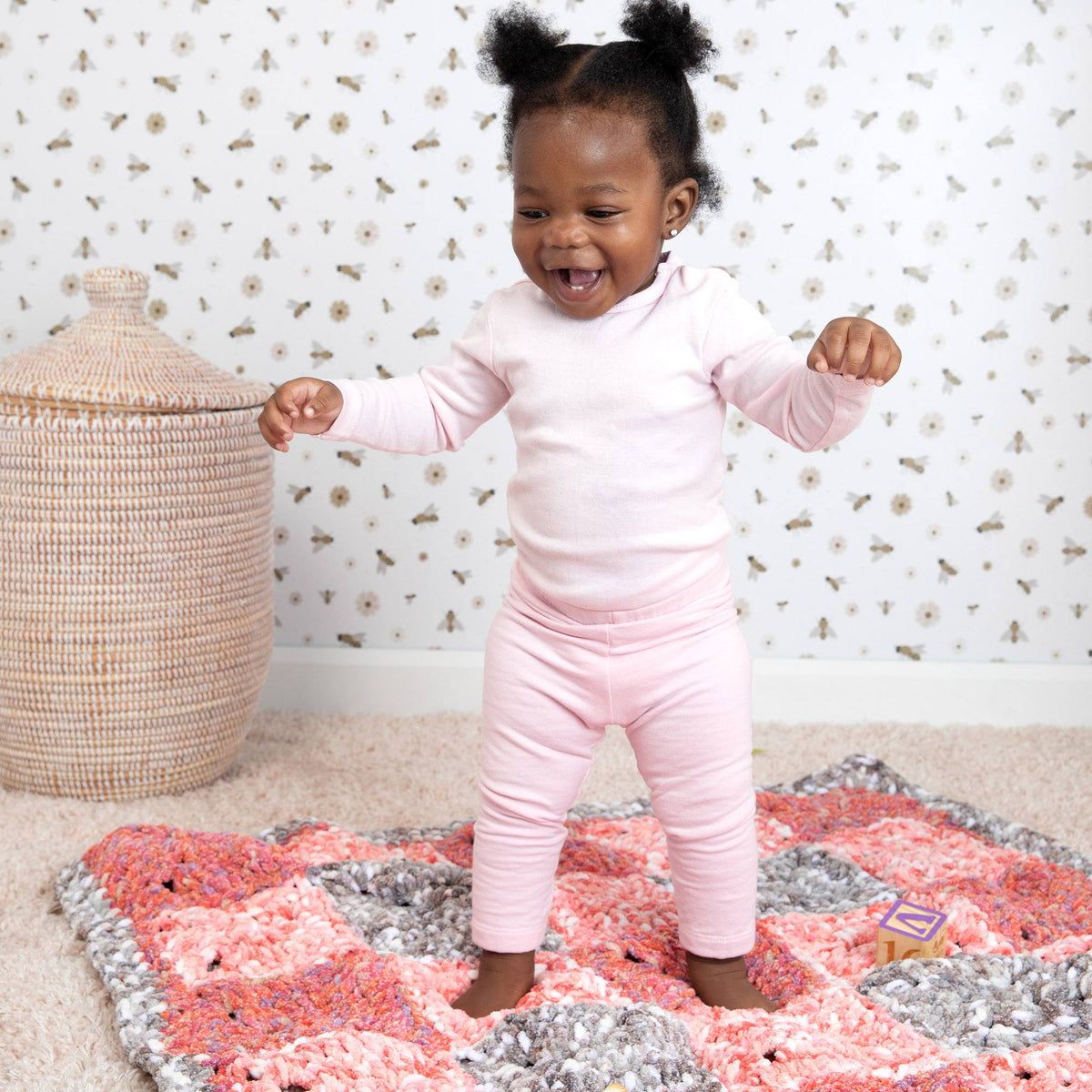 Crochet Blanket made in Bernat Baby Blanket Yarn