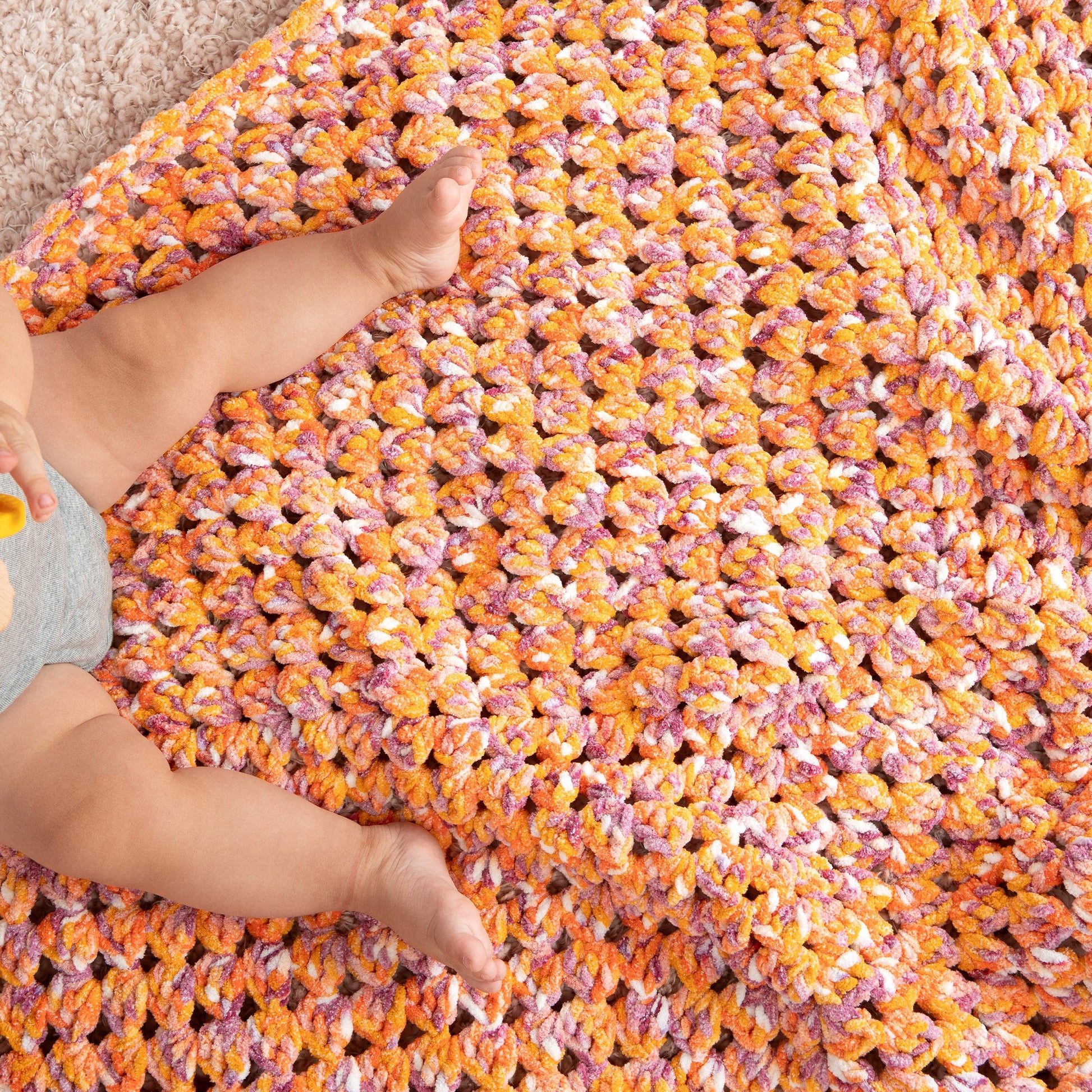 Free Bernat Great Granny Crochet Baby Blanket Pattern