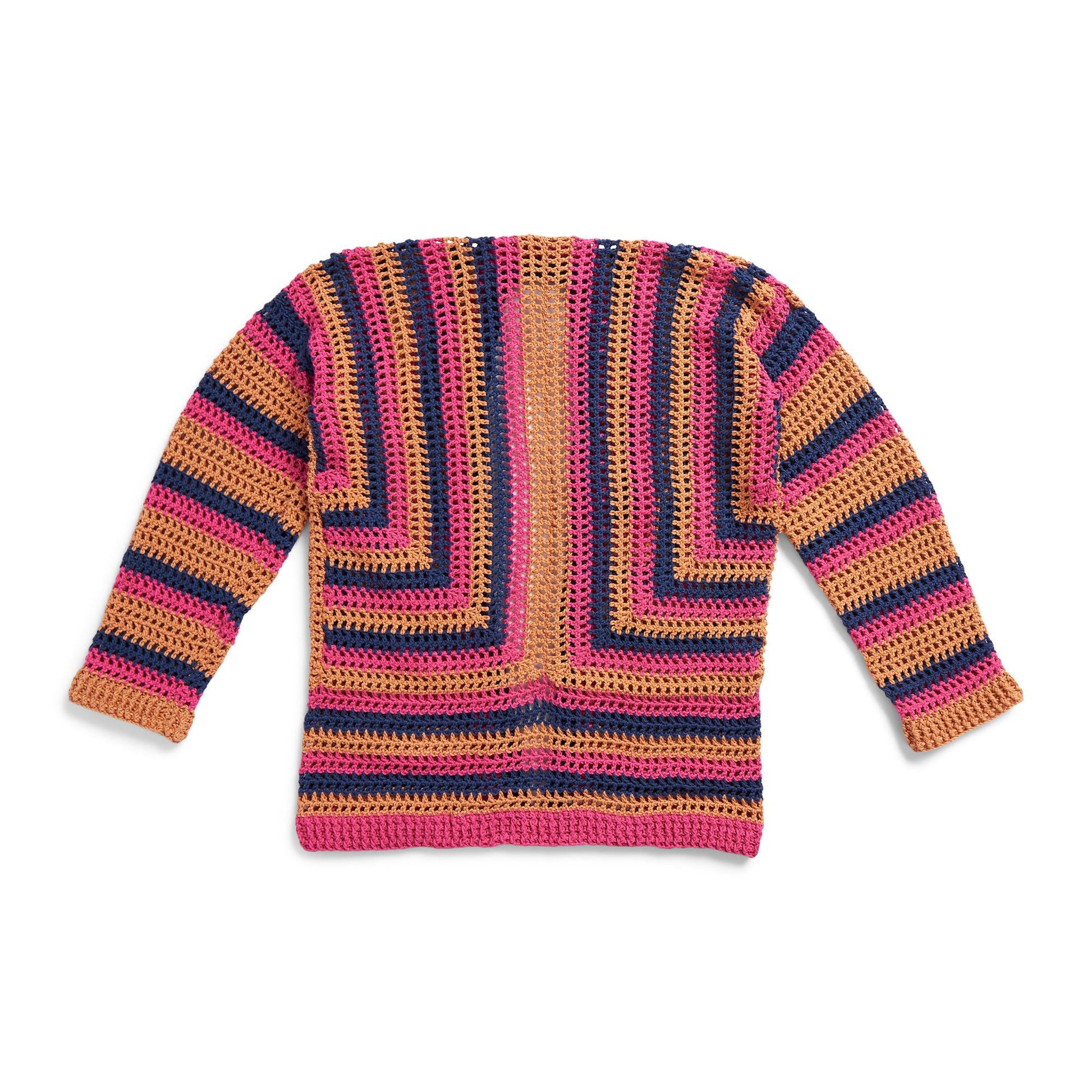 Free Bernat Bold Mesh Crochet Cardigan Pattern