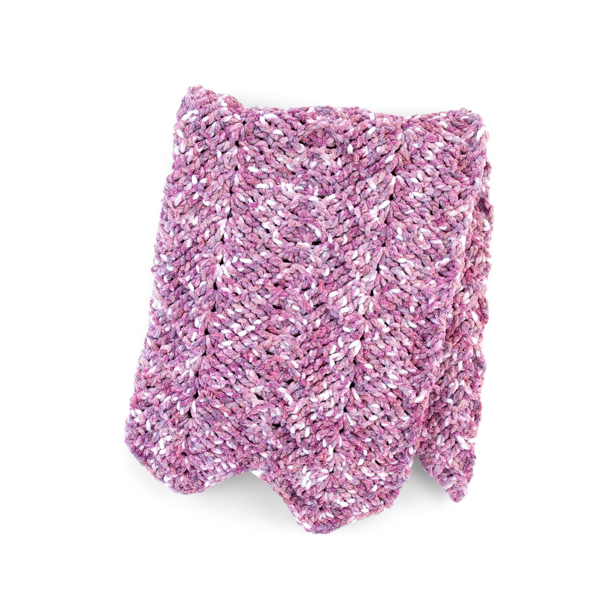 Free Bernat Crochet Ridges Baby Blanket Pattern