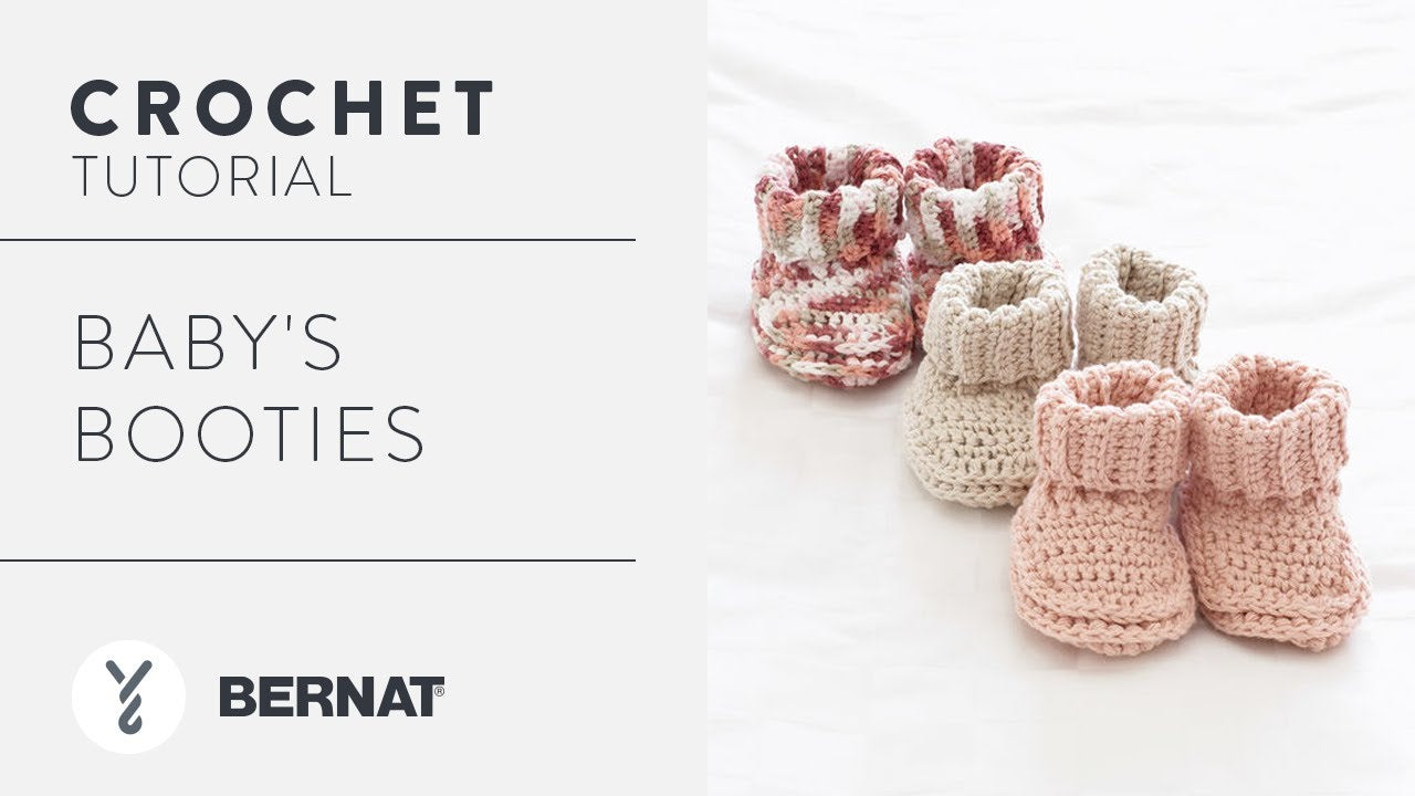 Bernat Peachy Baby's Booties Crochet
