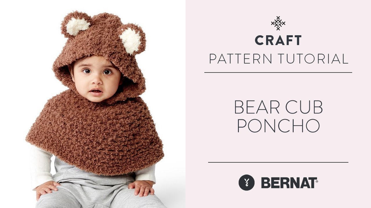 Bernat Bear Cub Poncho Crochet