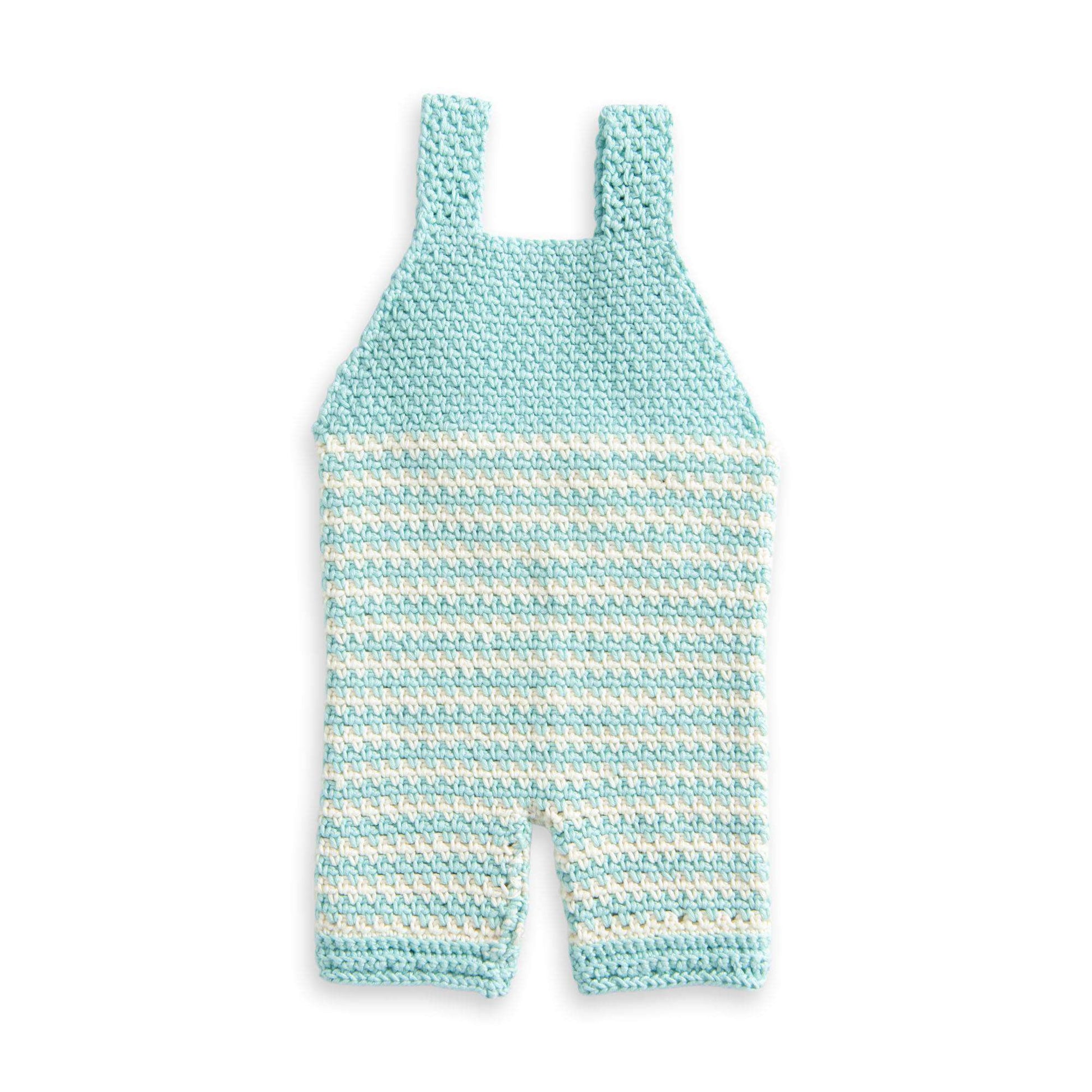 Free Bernat Crochet Striped Baby Romper Pattern