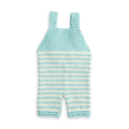 Bernat Crochet Striped Baby Romper Crochet Romper made in Bernat Softee Baby Yarn