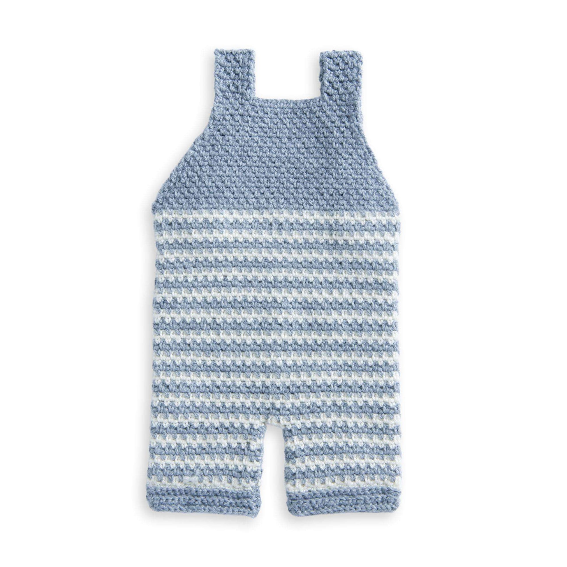 Free Bernat Crochet Striped Baby Romper Pattern