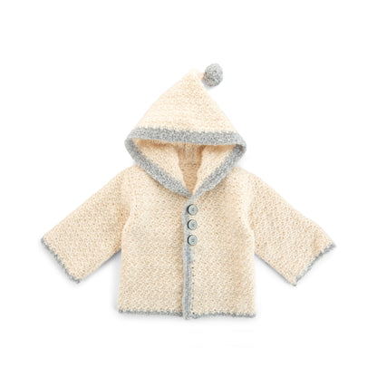 Bernat Crochet Baby Jacket with Hood Crochet Hood made in Bernat Forever Fleece Finest Yarn