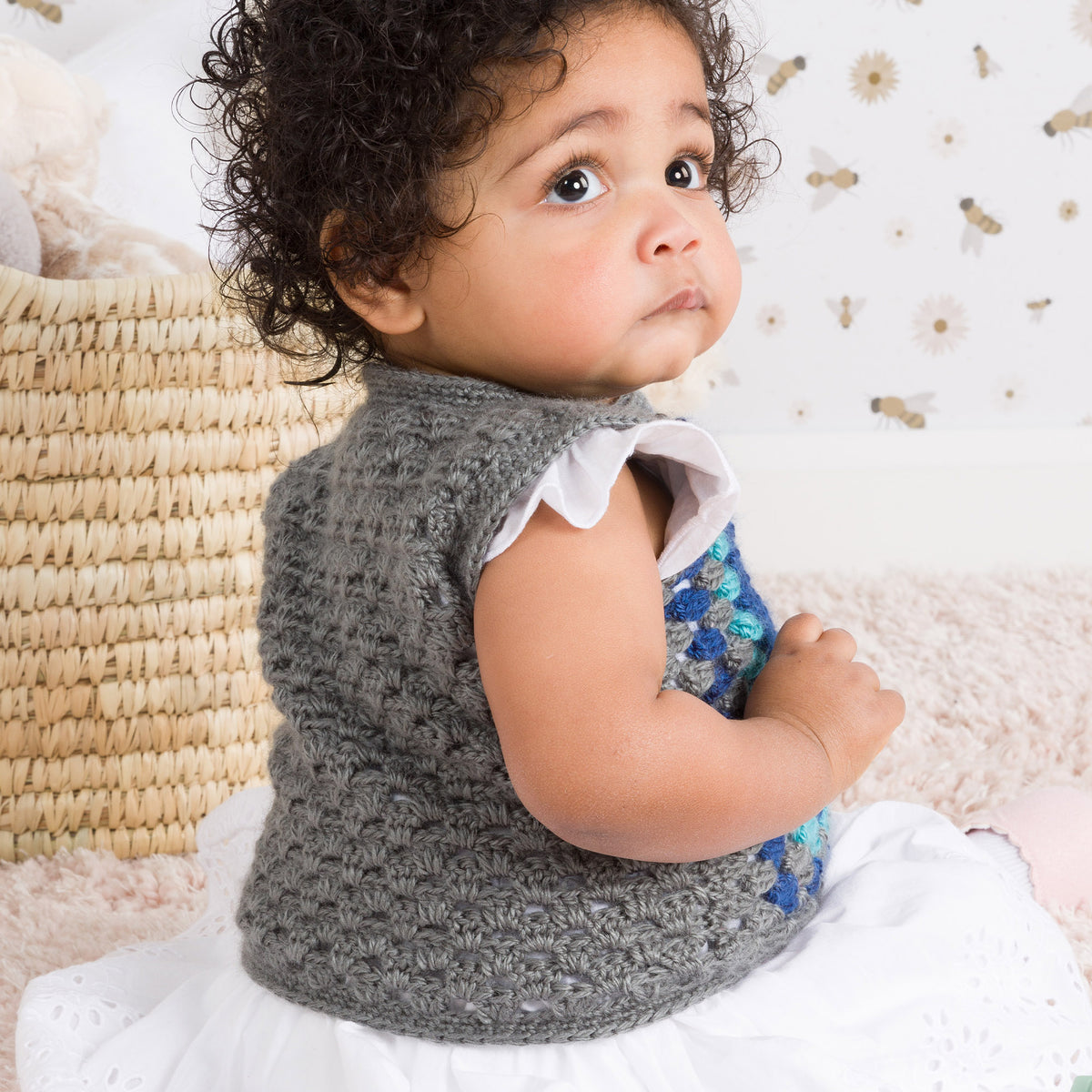 Crochet Vest made in Bernat Yarn