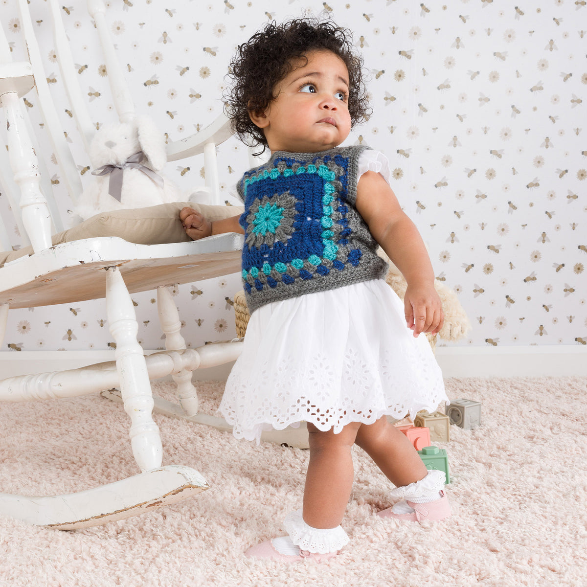 Crochet Vest made in Bernat Yarn