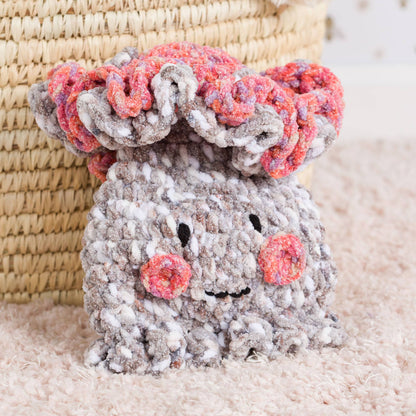 Bernat Dreamy Crochet Mushroom Snuggler Crochet Toy made in Bernat Baby Blanket Yarn
