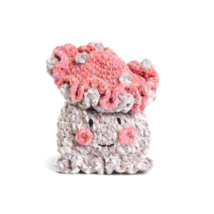 Bernat Dreamy Crochet Mushroom Snuggler Crochet Toy made in Bernat Baby Blanket Yarn