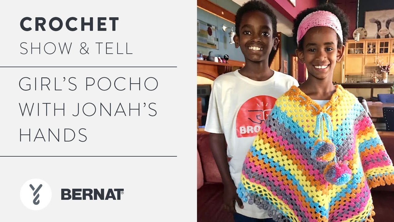 Bernat Girl's Crochet Poncho