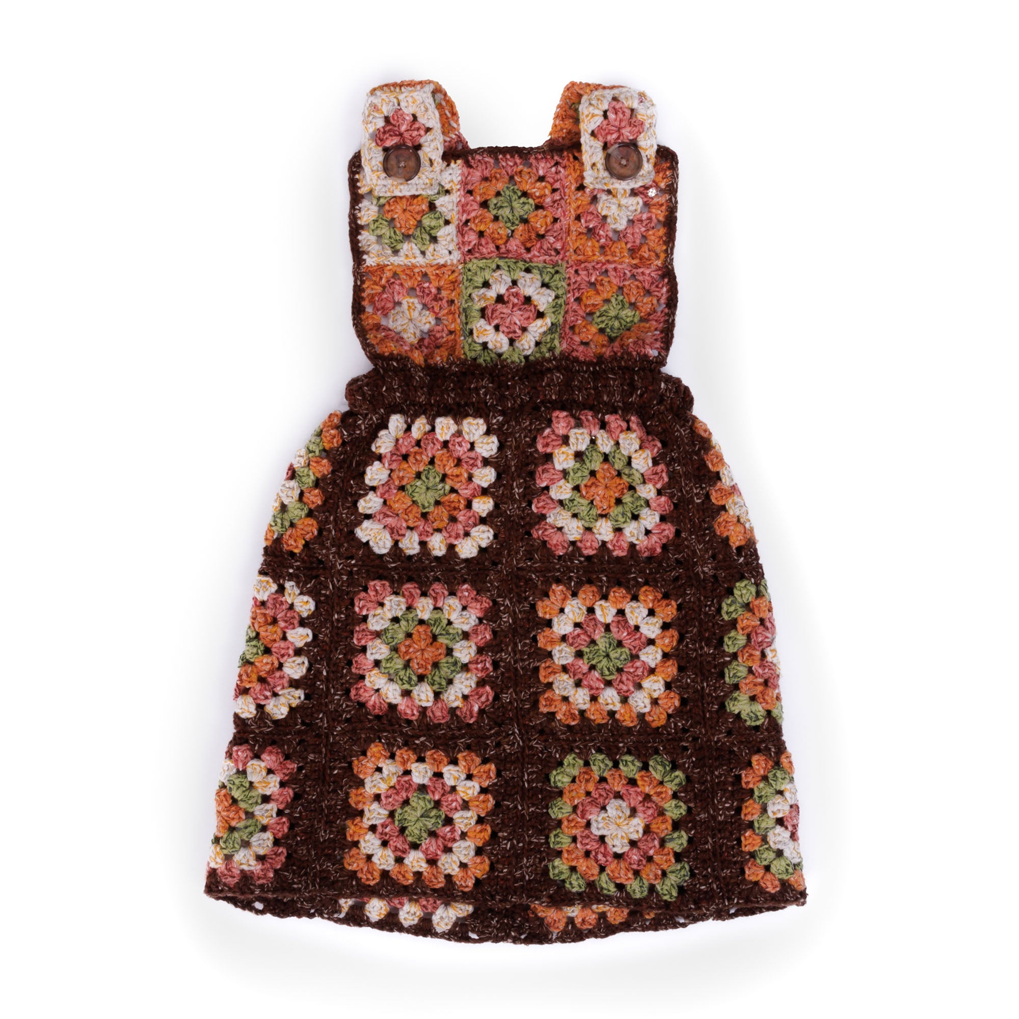 Free Easy Bernat Lattice Crochet Granny Jumper Dress Pattern