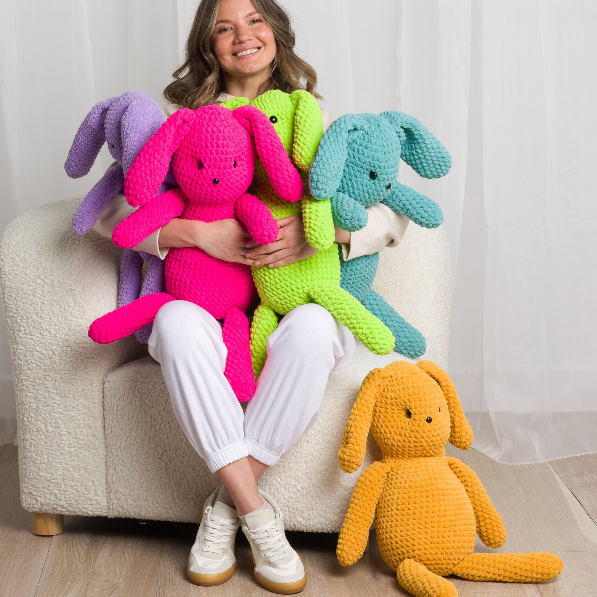 Free Beginner Bernat Ruby Rabbit Beginner Toy Crochet Pattern ...