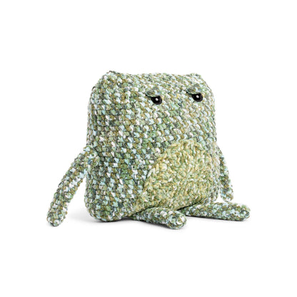 Bernat Freddy the Frog Crochet Toy Crochet Toy made in Bernat Baby Blanket Yarn