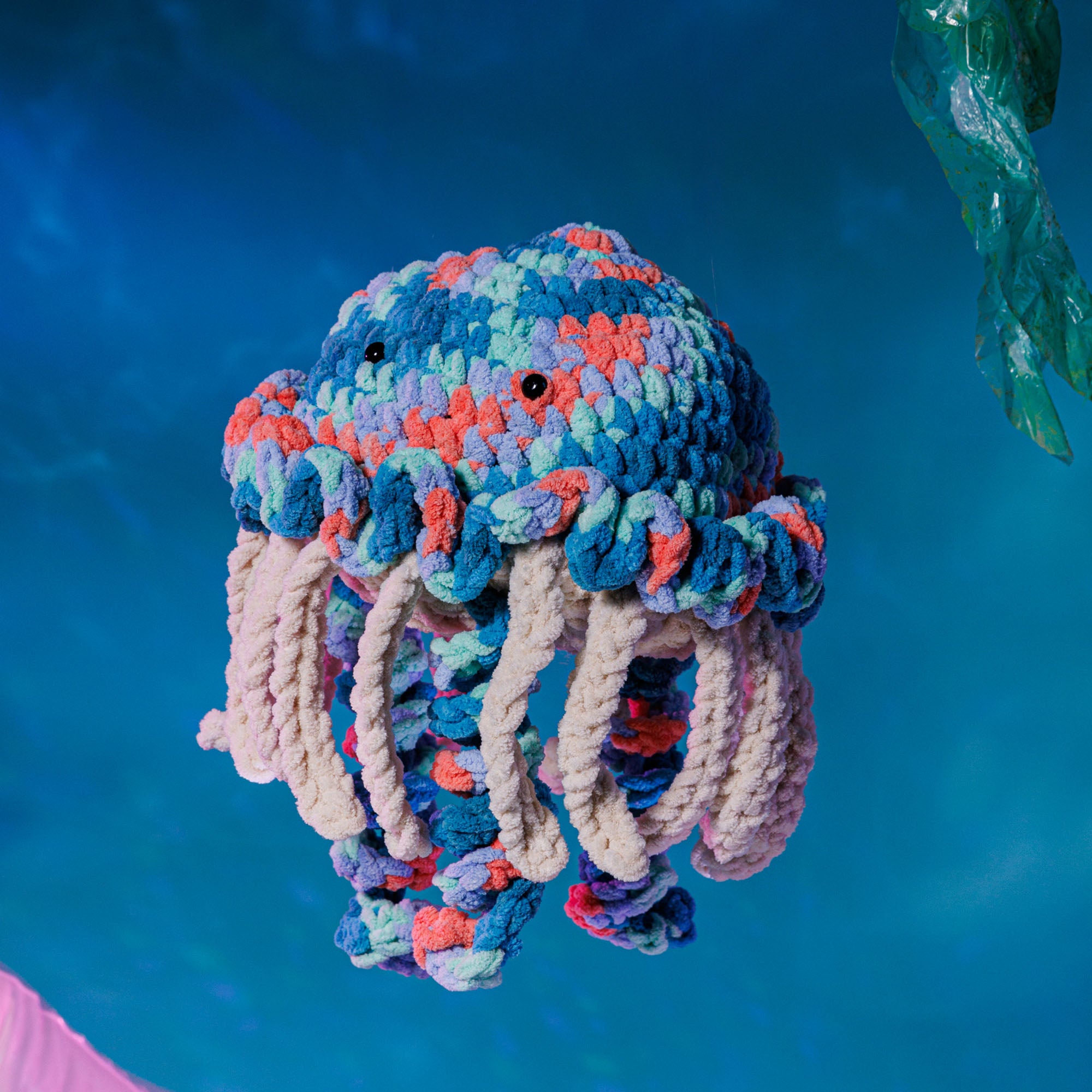 Free Easy Bernat Jasper the Friendly Crochet Jellyfish Pattern