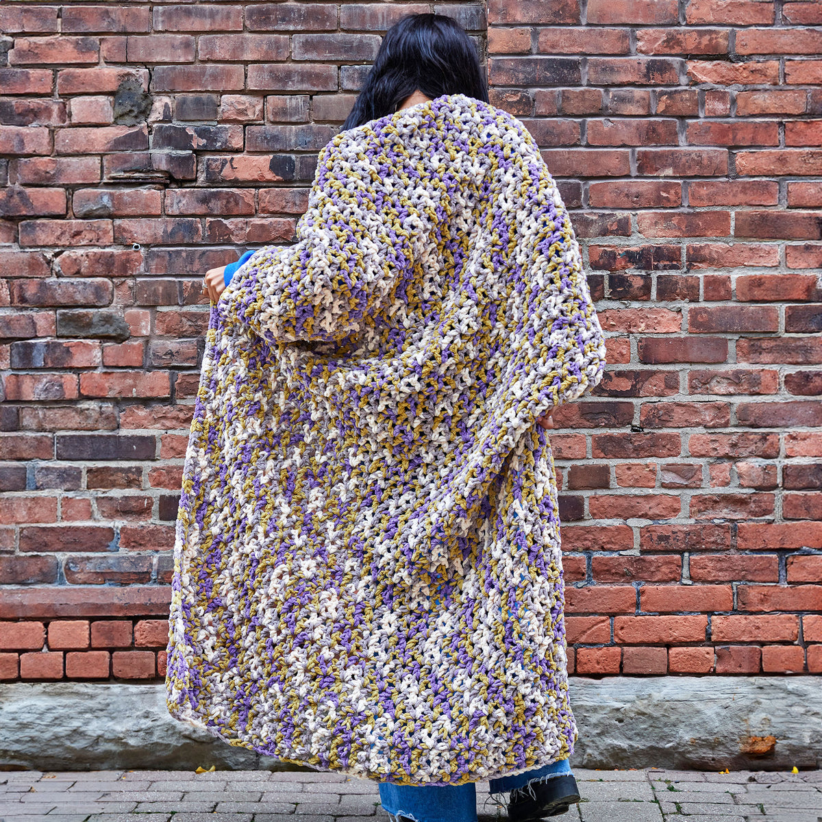 Crochet Blanket made in Bernat Blanket Yarn