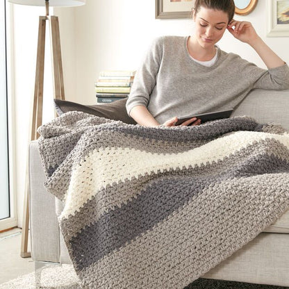 Bernat Hibernate Gray Crochet Blanket Bernat Hibernate Gray Crochet Blanket