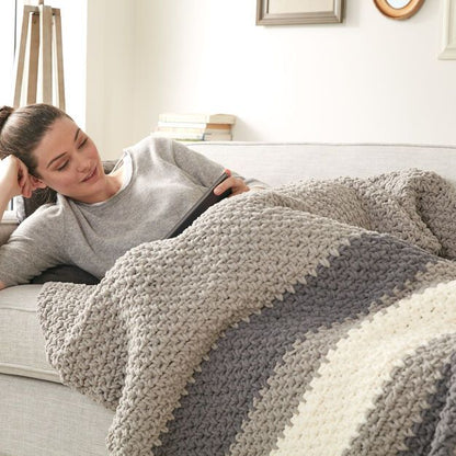 Bernat Hibernate Gray Crochet Blanket Bernat Hibernate Gray Crochet Blanket
