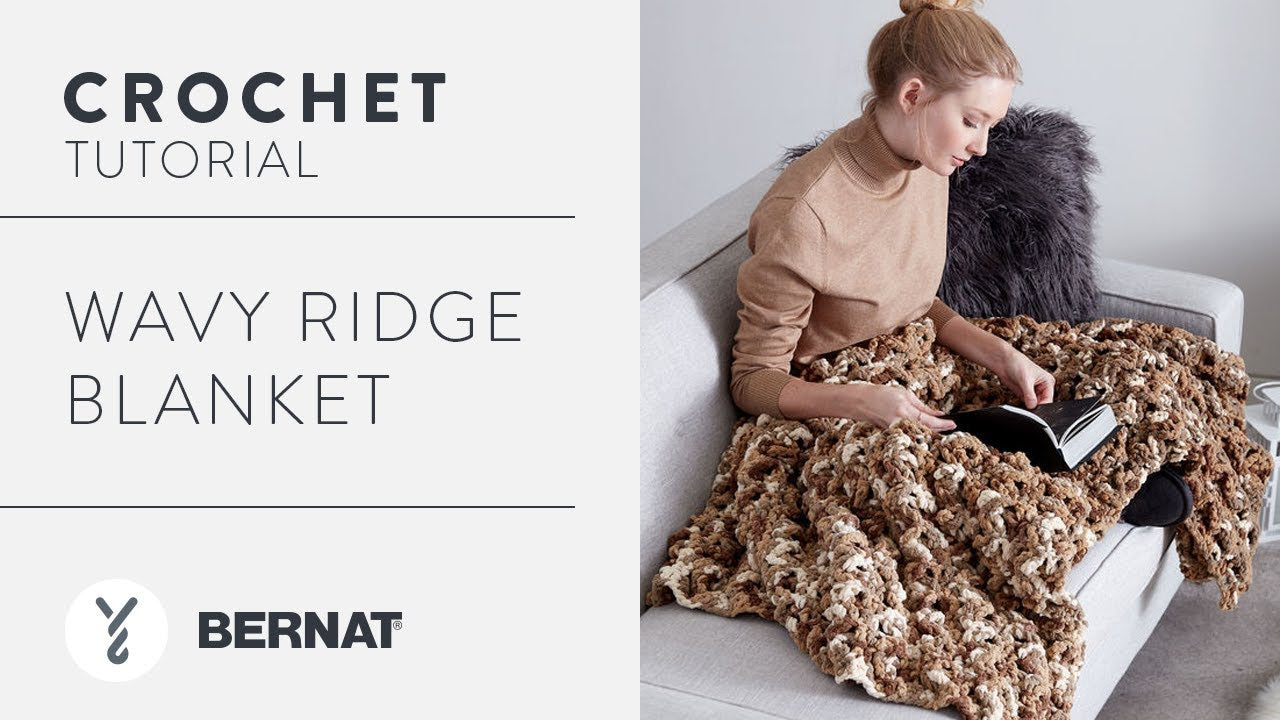 Bernat Wavy Ridge Crochet Blanket