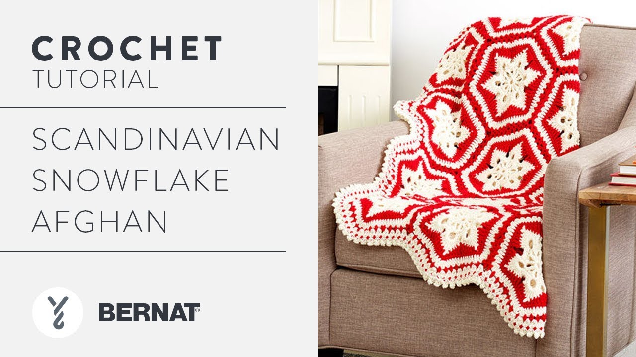 Bernat Scandinavian Snowflake Crochet Afghan