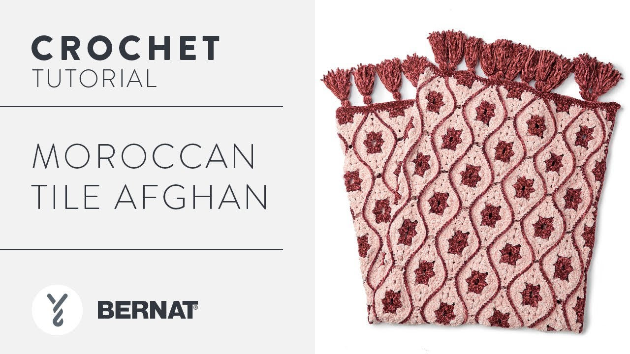 Bernat Moroccan Tiles Crochet Afghan
