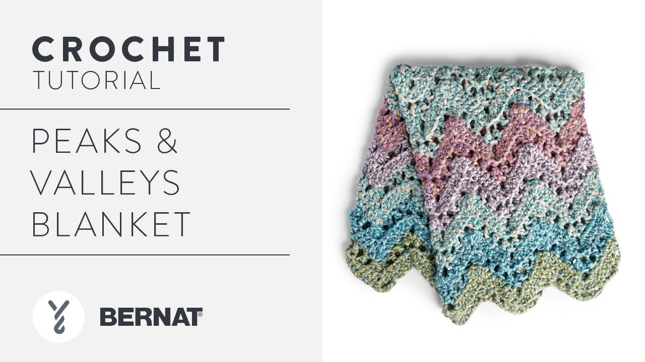 Bernat Peaks & Valleys Crochet Blanket