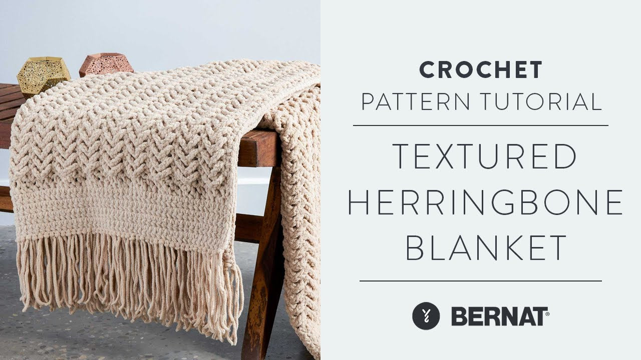 Bernat Herringbone Crochet Blanket