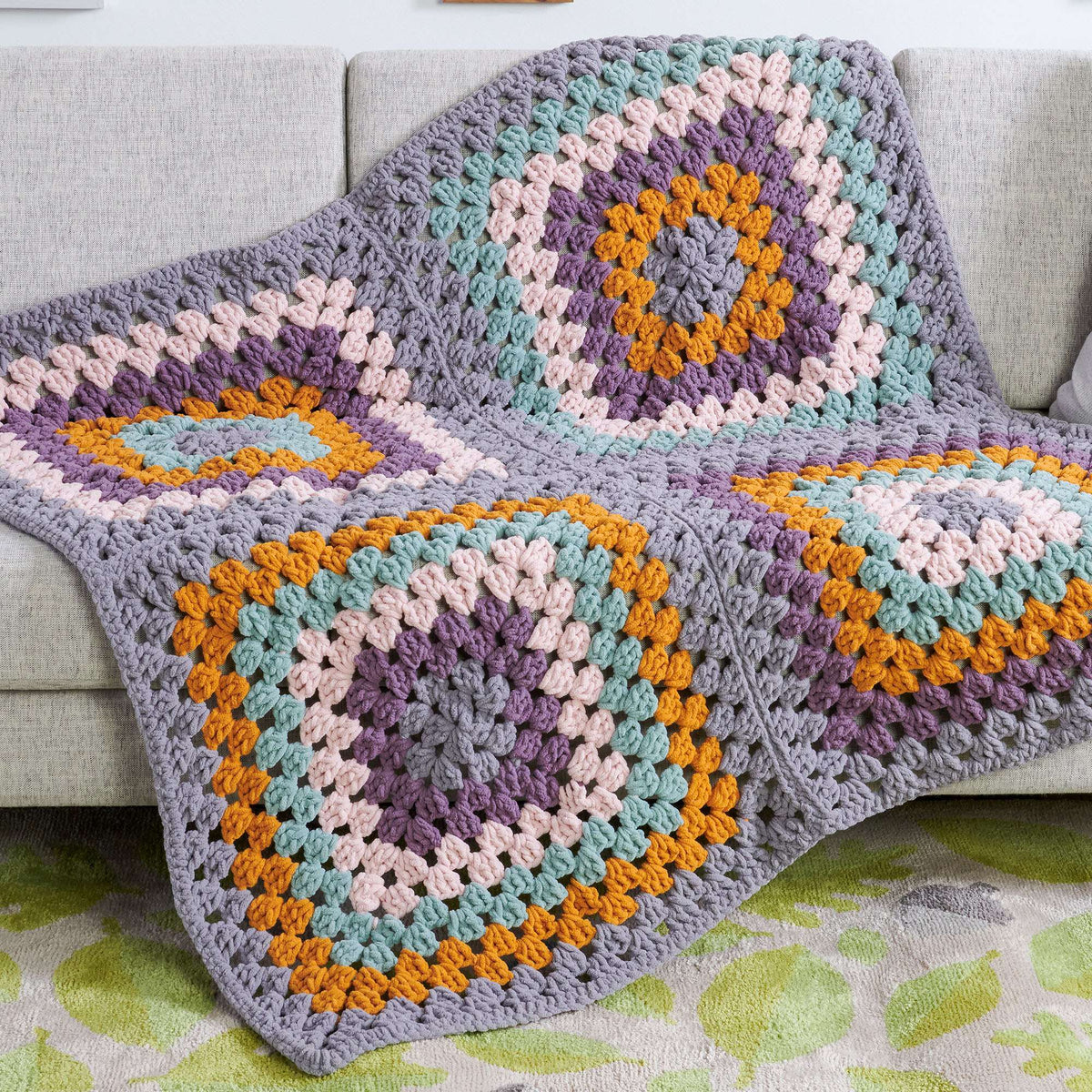 Crochet Blanket made in Bernat Blanket Yarn