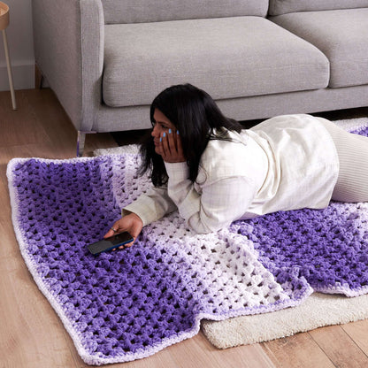 Bernat Crochet Granny Stitch Blanket Crochet Blanket made in Bernat Blanket Perfect Phasing Yarn