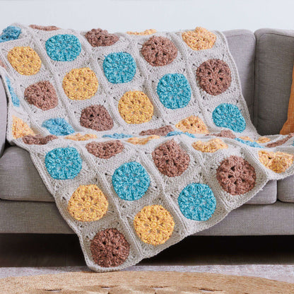 Bernat Circle of Friends Crochet Blanket Crochet Blanket made in Bernat Forever Fleece Yarn
