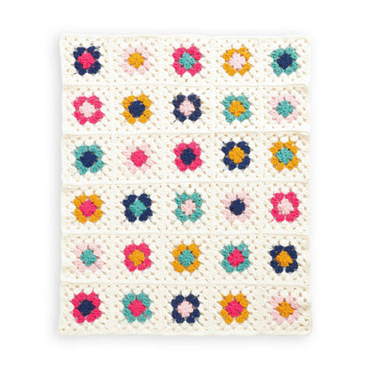 Bernat Beginner Granny Square Crochet Blanket Large