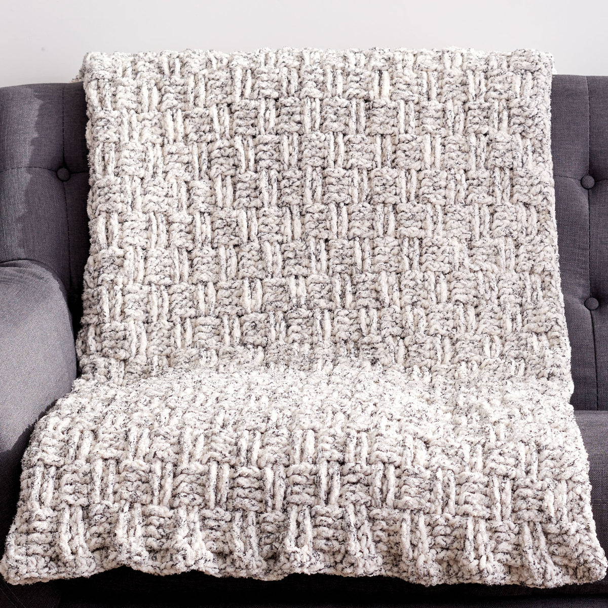 Crochet Blanket made in Bernat Blanket Tweed Yarn