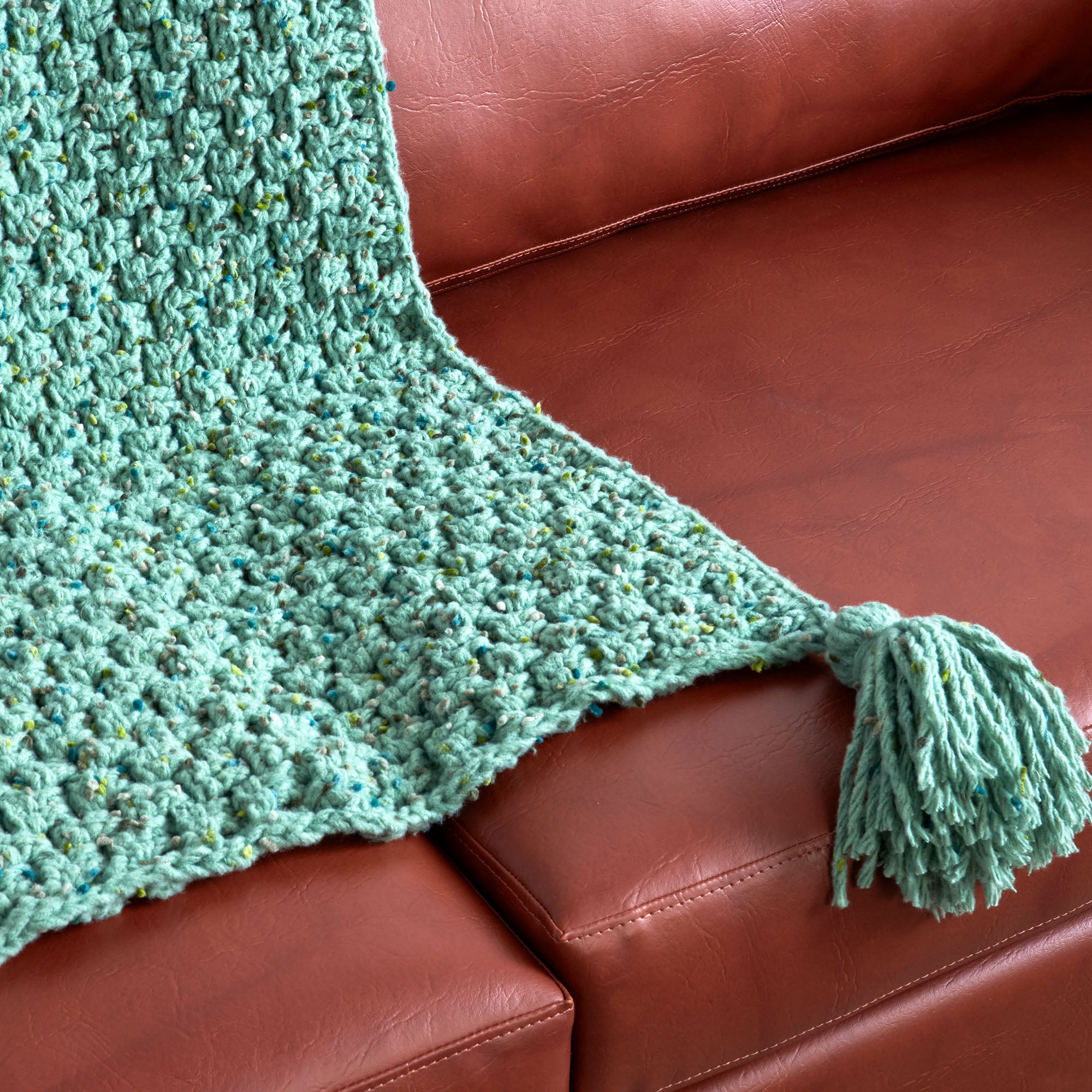 Free Bernat Forever Fleece Crochet Basketweave Blanket Pattern