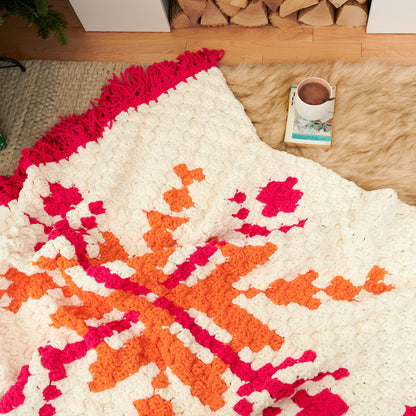 Bernat C2C Happy Snowflake Crochet Blanket Crochet Blanket made in Bernat Blanket Yarn