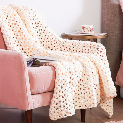 Bernat Simple Split Crochet Blanket Crochet Blanket made in Bernat Plush Yarn