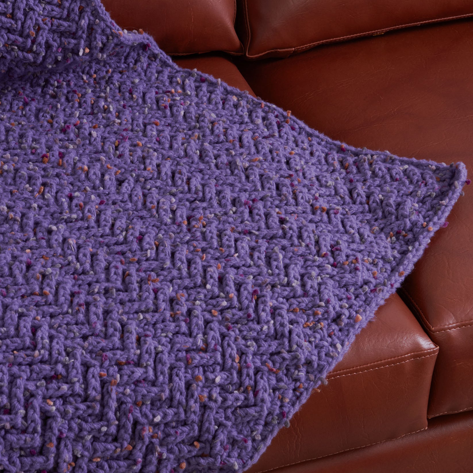 Bernat Squishy Herringbone Crochet Blanket Pattern Yarnspirations
