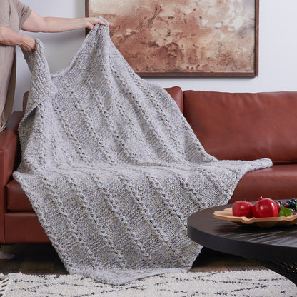 Bernat Blocks fo Garter Knit Blanket Crochet Blanket made in Bernat Felted Yarn