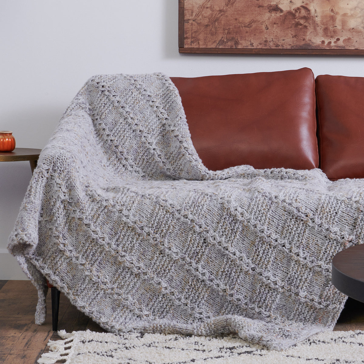 Crochet Blanket made in Bernat Felted Yarn